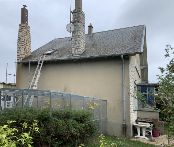 Nettoyage et traitement toiture avant travaux